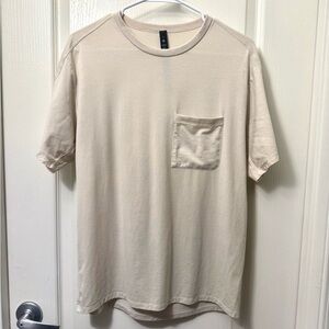 lululemon athletica Beige Short Sleeve Tee with Pocket
